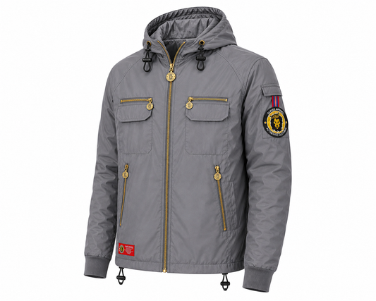 Medallion windbreaker grey