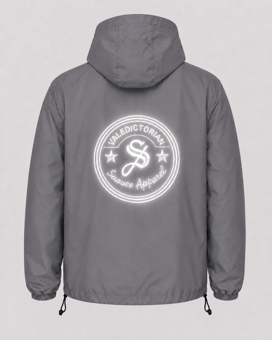 Valedictorian windbreaker reflect grey