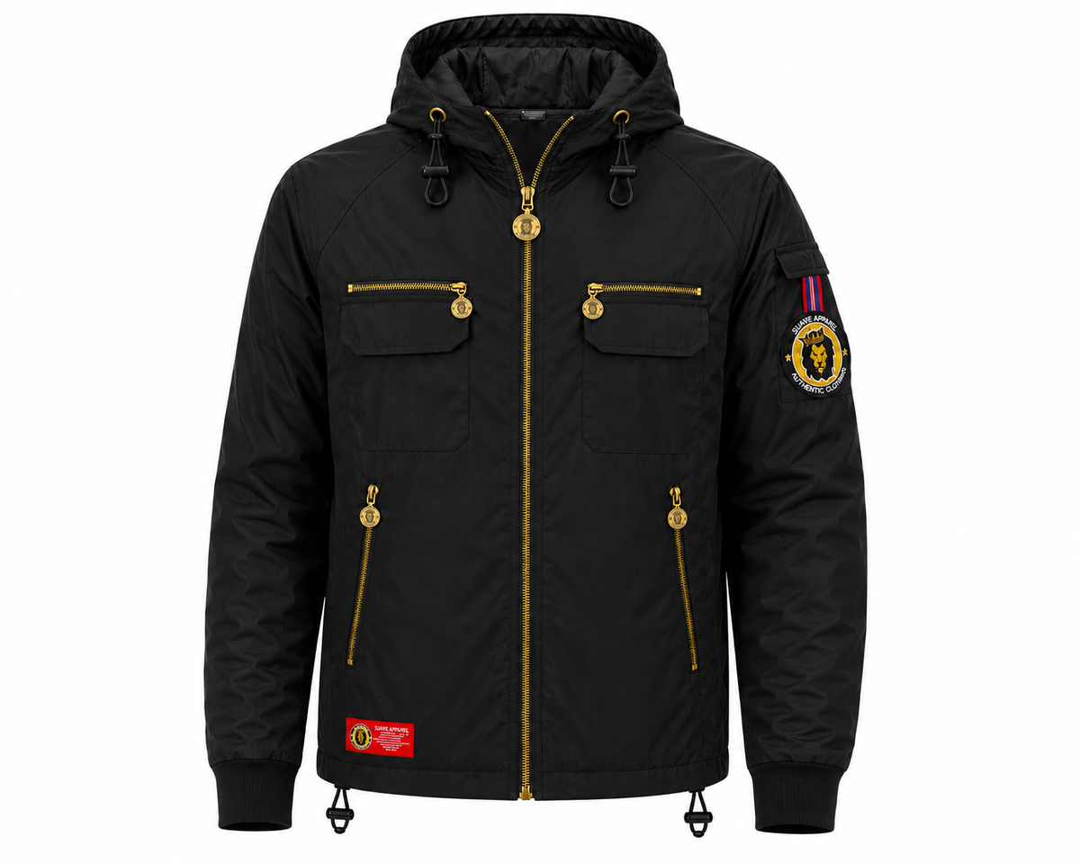 Medallion windbreaker black