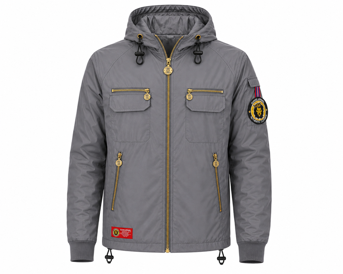 Medallion windbreaker grey