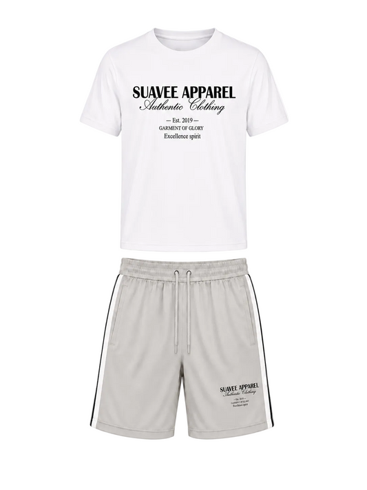 Squadron Leader Ascension Short Set - Grey & White
