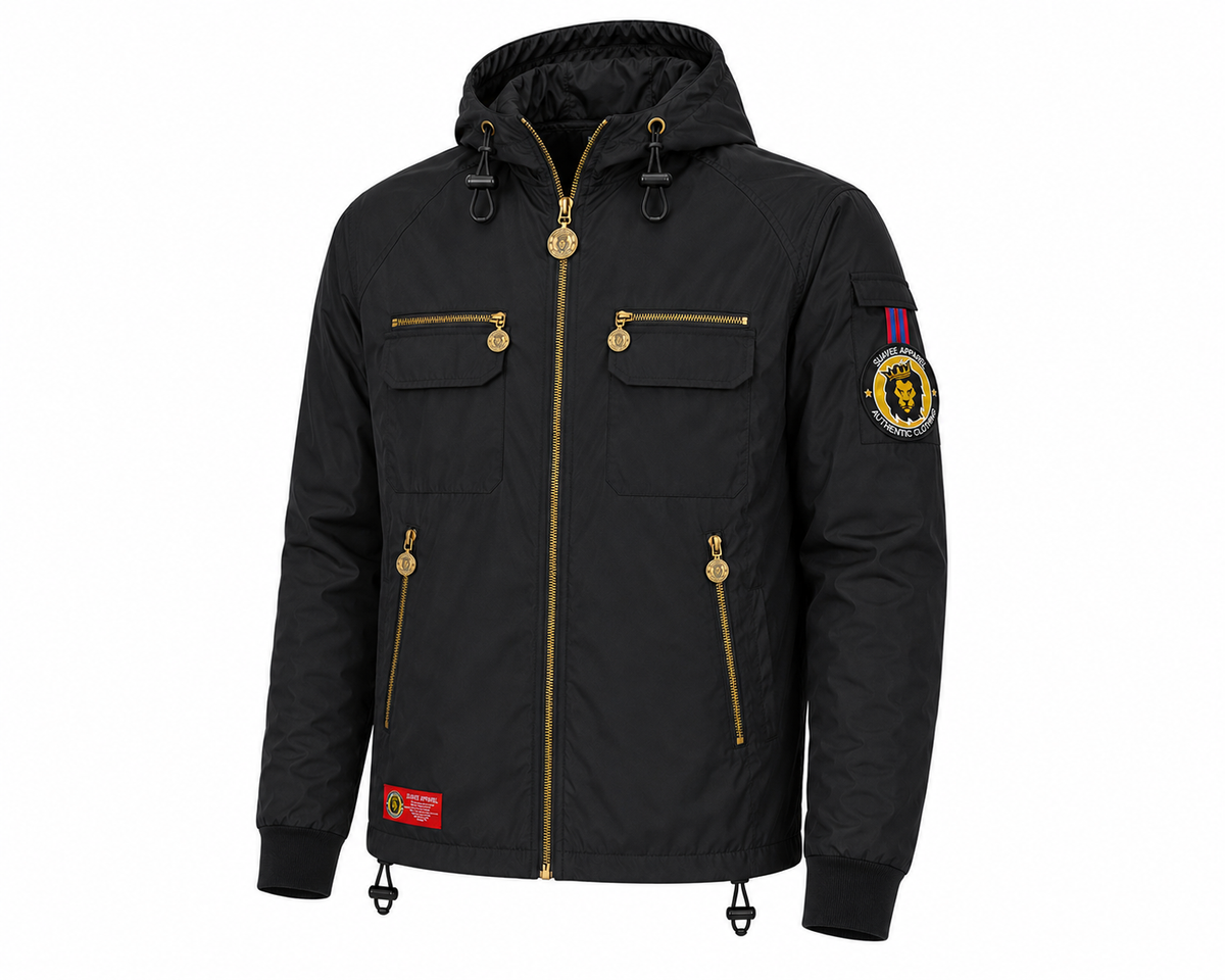 Medallion windbreaker black