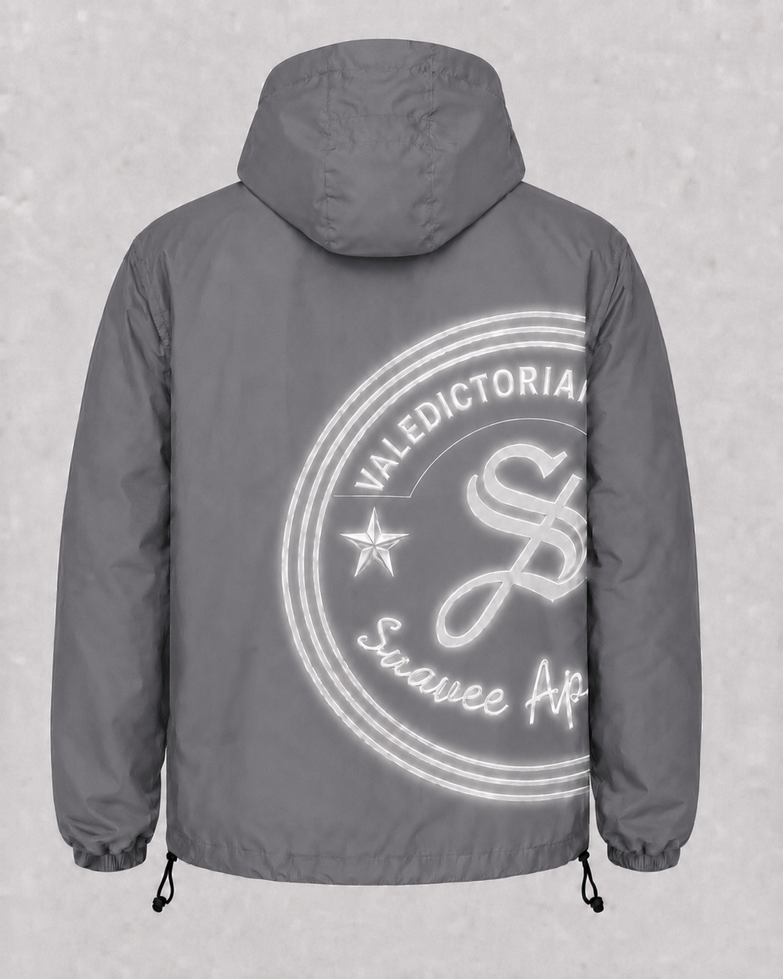 Valedictorian windbreaker reflect grey